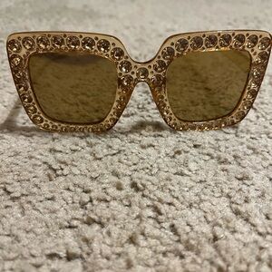 Wowsun Square Sparkle Rhinestone Sunglasses